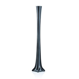 WGV Eiffel Tower Vase, Open 2", Height 28", (Multiple Sizes Choices) Black Glass Floral Container with Sturdy Base, Flower Centerpiece for Wedding Event Home Decor, Arts Crafts, 1 Piece