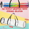DECO EXPRESS Christmas Wrapping Paper Storage Bag Zipped Gift Wrap