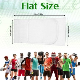 Aiyorse 1 Pair Volleyball Elbow Pads, Arm Brace Pads Elbow Protector Strap Support Fitness Arm Protector Compression Breathable with Padded Soft Support Cushion for Men and Women(White,XS)