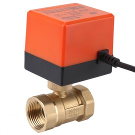 Electric Motorised Ball Valve, 2-Way 3-Wire Zone Valve, Ball Valve, Brass Engine Valve, Ball Valve, Two-Way Valve for Flow Control, 1.6 MPa, Thread (DN25)