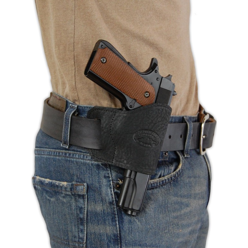 New Barsony Black Leather Yaqui Style OWB Holster for Springfield