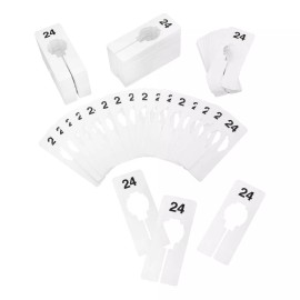 Unbranded Hangers Retail Clothing 2" x 5" Rectangular Plastic Size 24 Dividers 10Pcs White
