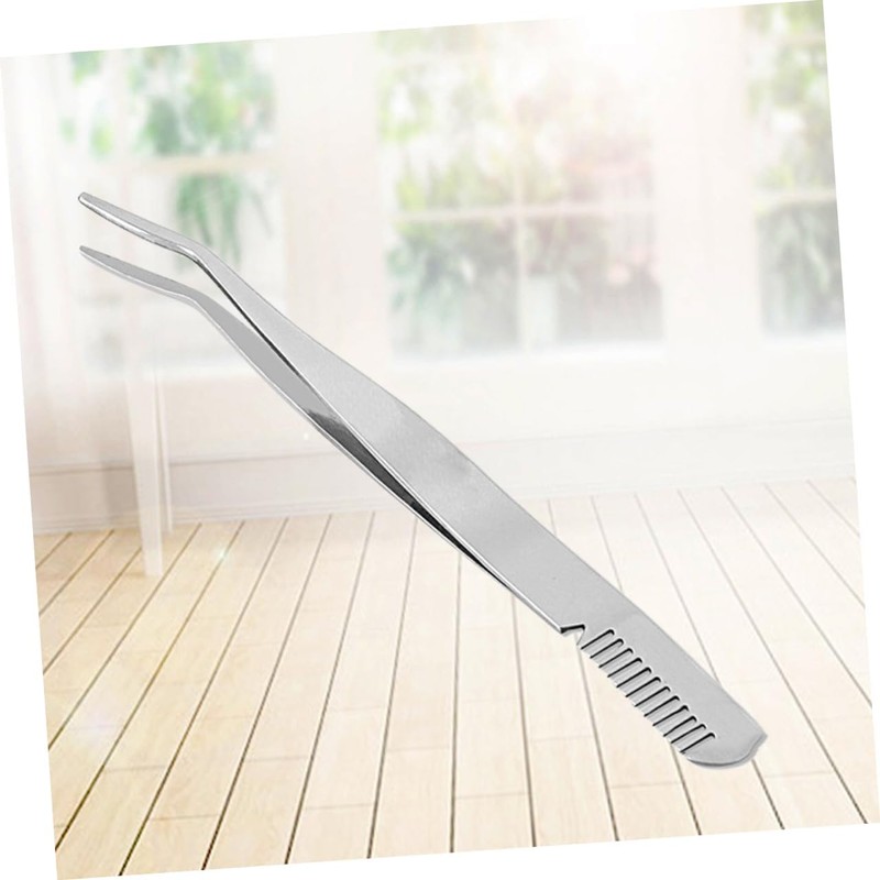 FOMIYES Professional Eyebrow Tweezers Spoolie Stainless Steel Hair Removal Tweezers