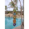 St/5 Japanese Glass Fishing Buoys 5 Assorted Colors Roped Together