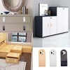 GORGECRAFT 6Pcs Leather Drawer Pull, Nordic Wardrobe Cabinet Door Handle,