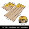 Anti-Fatigue Sunflower Kitchen Rug Set of 2 Cushioned Wooden Background