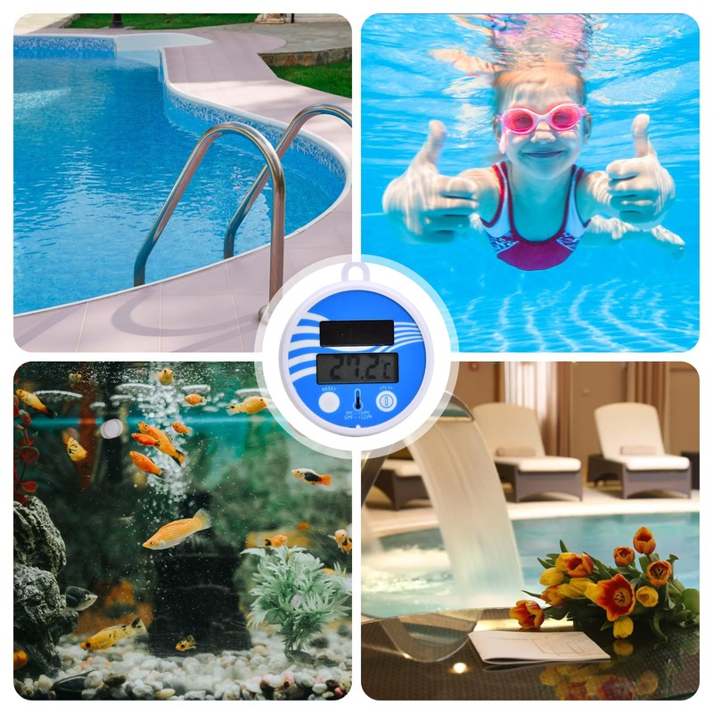 Volumoon Floating Thermometer, Solar Swimming Pool Water Temperature Display Tester,