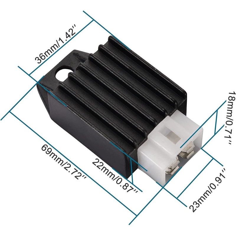 PCC 4 PIN VOLTAGE REGULATOR RECTIFIER ATV GY6 MOPED DIRT