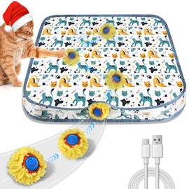 Baeruuss Interactive Cat Toys for Indoor Cats Cat Gifts Sea Urchin Smart Bounce Ball Fast Rolling with Light Automatic Moving Cat Toy Hide and Seek Game in Square Pouch for Cat for Cat