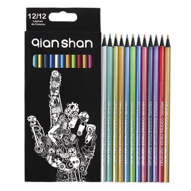 Colored Pencils, Glitter Pen, Metallic, Colored Pencil, 12 Colors, Album Pen, Black Card, Cute, Coloring, Drawing, Design, Planner, Interior, Stationery, Present