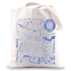 BWWKTOP Rapper Singer Tote Bag Music Album Gifts Song Lyrics Shoulder Bag Singer Merchandise, In My Feeling, Large