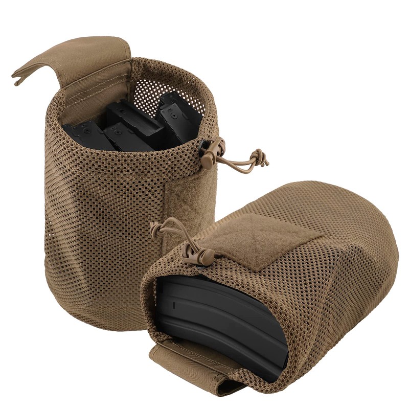 KRYDEX GEAR Tactical Dump Pouch, Molle Foldable Mag Bag Net