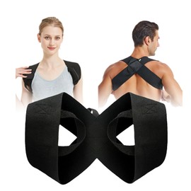 Back Posture Corrector Men Women, Shoulder Support for Shoulder Press & Back Straightener, 2 in 1 Back Brace and Fitness Heavy Shoulder Straps