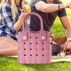 Beach Tote, Womens Tote Waterproof Open Beach Bag with Holes,