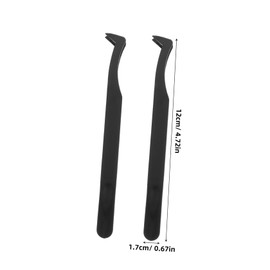 ULTECHNOVO 10pcs Plastic Precision Tweezers Ergonomic Tilted Head Design for Nail Art Model Making and Crafts Durable Tweezers for Accurate Handling Intricate Projects