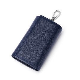 RuoFeng Keychain Key Holder Ring with 6 Hooks Snap Closure (Blue)