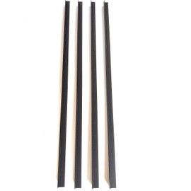 Custom Accents PVC Hanging File Rail for 1/2 Drawer Sides 2 Feet Long Black (2 Pairs, 4 Units)