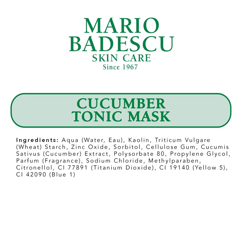 Mario Badescu Purifying Cucumber Tonic Facial Mask - Powerful Deep