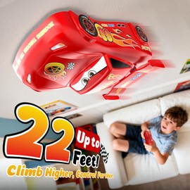 JOI MEW Wall Climbing RC Car Toy with Expression Stickers, 360° Rotating Remote Control Stunt Car, Rechargeable Toy Car for Kids Boys Girls Ages 3-12 Indoor Gift