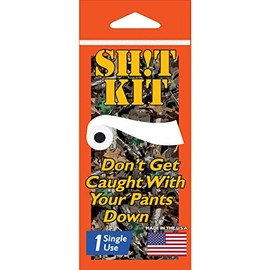 Sh!t Kit Single Use Portable Travel Bathroom Pack with 2 ply Toilet Paper (4ft), Disposal Bag, Wet Wipes & Hand Sanitizer for Hunting, Camping, Hiking, Outdoors, Backpacking & More, Single - 10 units