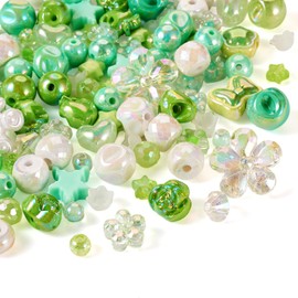 58Pcs Acrylic Assorted Beads Pink Pastel Heart Flower Bow Bear Candy Beads Bulk Cute Aesthetic Beads Loose Plastic Beads Kandi Beads for Bracelet Necklace Keychain Phone Lanyard Crafts