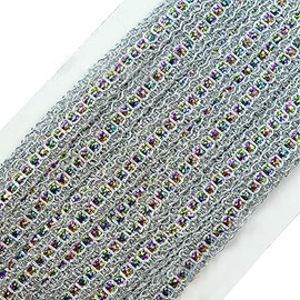 levylisa 14.5 Yards Metallic Braid Trim Embroidery Metallic Trimming Ribbon Applique Costume Sewing Curtain Craft Supplies(Silver)