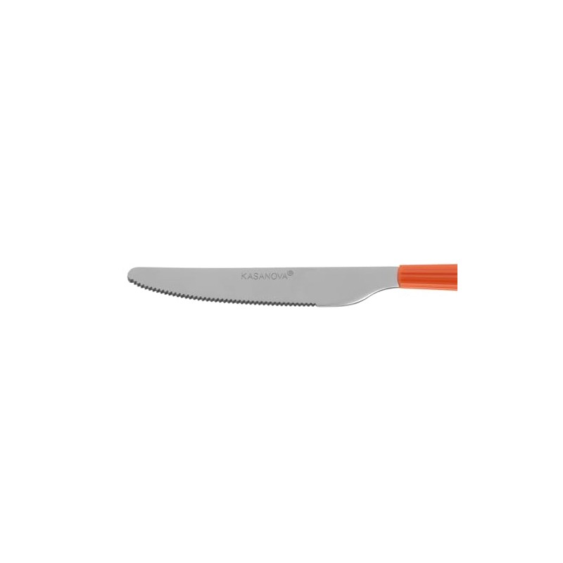 Generico 1 Set of 16 Stripe Cutlery 18/0 Orange, Stainless