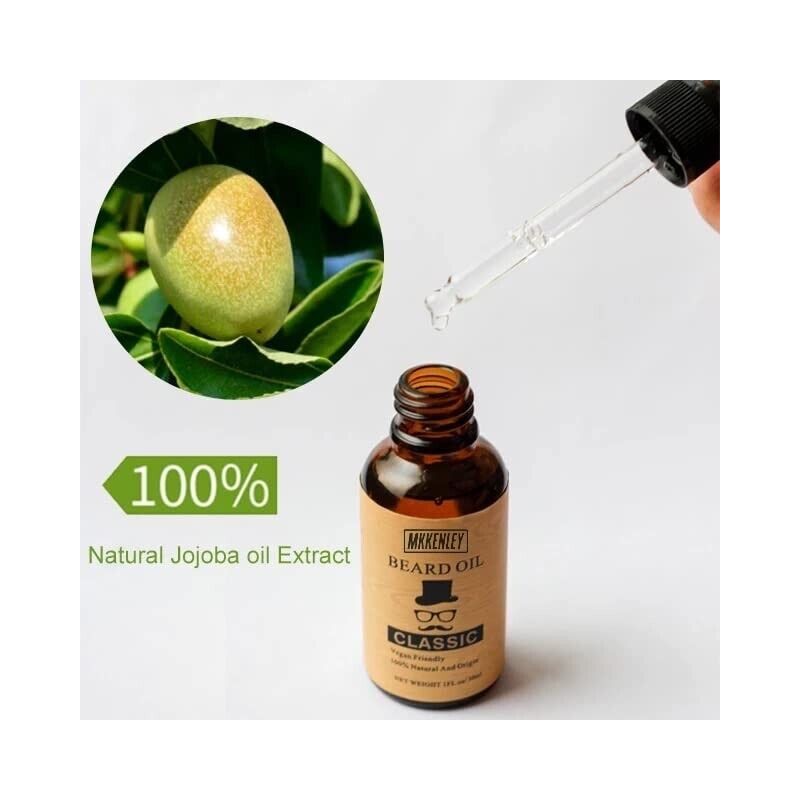 MKKENLEY Best Beard Growth Oil Serum Fast Promote Thick Beard