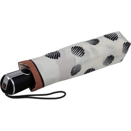 Knirps Comet Women's Folding Umbrella Large Duomatic UV Protection, cream, Modern, stylish
