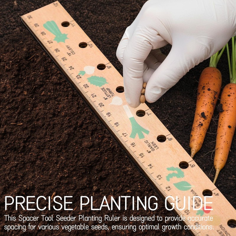 Spacer Tool Seeder Planting Ruler - Seeding Spacing Ruler with
