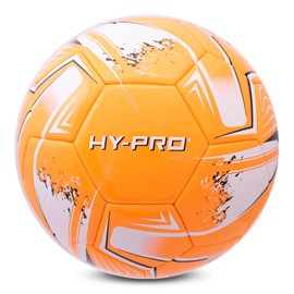 Hy-Pro Turbine Football - Size 5 Football with PVC for Enhanced Grip - Ideal Match Football for Training & Matches in All Weather Conditions, Orange