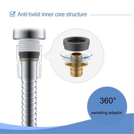 Shower Hose, 4 m Flexible Stainless Steel Shower Hose, Universal, Anti-Twist, Encryption Explosion-Proof Hose