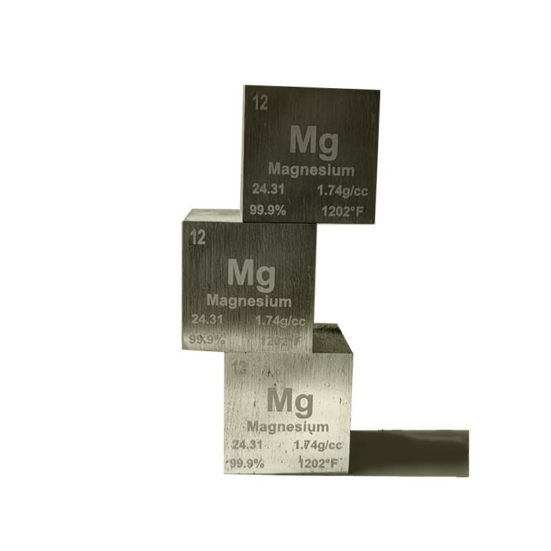 Magnesium Metal Cube for Scientific Research and Education, Magnesium Block