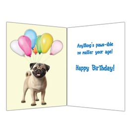 Glory To Dog Granddaughter, As You Turn Another Year Older, Remember Anything's Paws-ible No Matter Your Age! Happy Birthday Card with Greeting Card Mailing Envelope