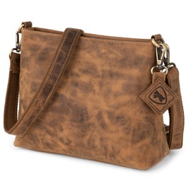 Berliner Bags Vintage Marbella M Shoulder Bag, Large Shoulder Bag, Crossbody Bag Made of Leather, Handbag for Women, Walnut, walnut m