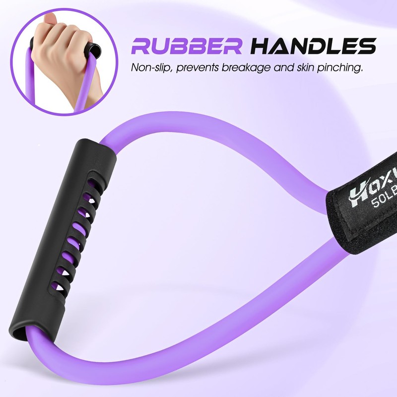 Resistance Bands, Figure 8 Resistance Band, Exercise Bands with Handles,