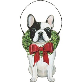 Primitives by Kathy Ornament - Christmas Frenchie Home Decor