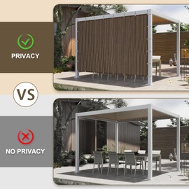 LOVE STORY 6x8 FT Sun Shade Cloth 95% UV Protection Pergola Shade Cover HDPE Material Outdoor Shade Tarp with Grommets for Patio Porch Pergola Outside, Brown
