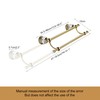 Golden Double Towel Rack,Adjustable Towel Holder Gold Crystal Bathroom Towel