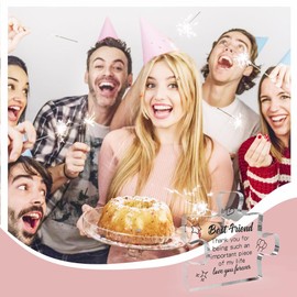 Best' Friend Gifts, Friendship Gifts for Women,Gifts for Friends Gifts for Women Best Friend Birthday Gifts Best Friend Christmas Gifts Female Presents for House Warming Thank You Acrylic Block Puzzle