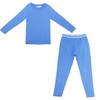 EVERYDAY KIDS Boys Light Blue Thermal Top and Bottom Underwear