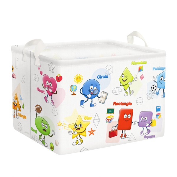 Clastyle 36L Large Educational Geometric Shelf Baske Rectangle Heart Circle