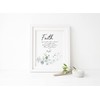 Faith Wall Art, Botanical Bible Verse Print, Scripture Gift Idea,