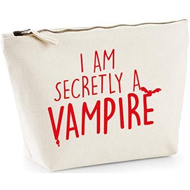 Hippowarehouse I am secretly a vampire printed make up cosmetic wash bag 18x19x9cm