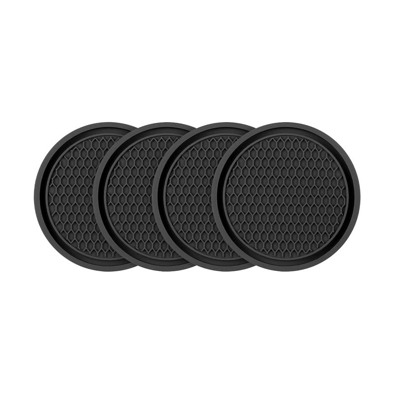 4 Pack Car Cup Holder Coaster, 2.75 Inch Diameter Non-Slip