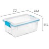 Sterilite 12 Qt Gasket Box, Stackable Storage Bin with Latching