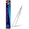 JETKONG 9 Inch Stainless Steel Kitchen Tweezers Multi-function Precision Serrated