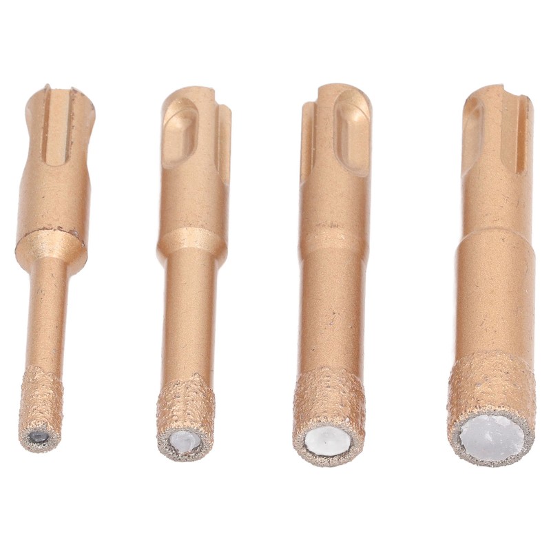 4PCS Brazed Hole Saw Kit Triangle Shank Tile Hole Opener