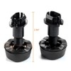 GRAND ORANGE Hood Stop Cushion Rubber Bumper Black 2pcs Compatible