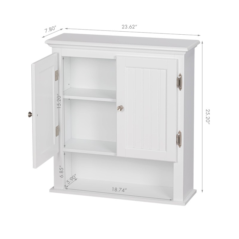 UTEX Bathroom Cabinet Wall Mounted, Wood Hanging Cabinet, Wall Cabinets